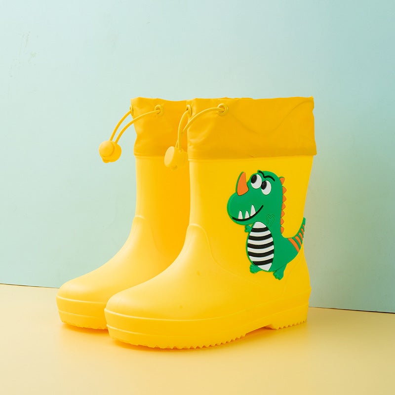 New Little Dinosaur Cartoon Pvc Children'S Lightweight Rain Boots Waterproof Men'S And Women'S Water Rubber Shoes Non-Slip Comfortable Rain Boots - Image 1