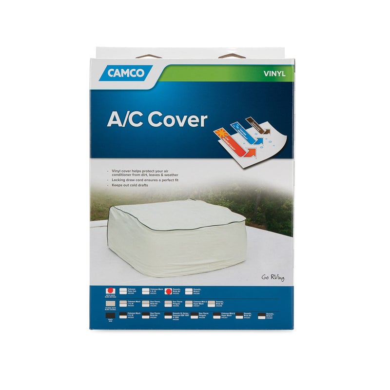 Camco 45392 Vinyl Air Conditioner Cover. Fits Dometic Brisk Air Models (White) - Image 1