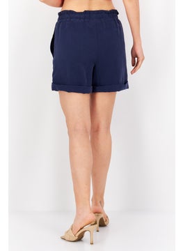 INC Women Regular Fit High Rise Basic Shorts, Blue  - Image 4