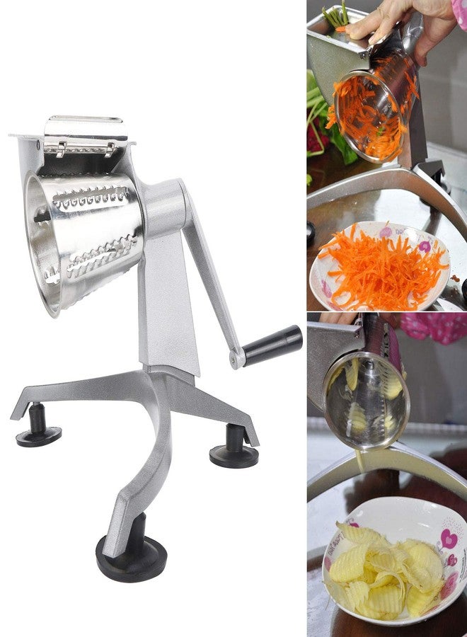Yctze Grer Vegetable, Yctze 37 * 26 * 12 Multi Functional Hand Crank Vegetable Cutter Grater Food Processors with 5 for Kitchen - Image 5