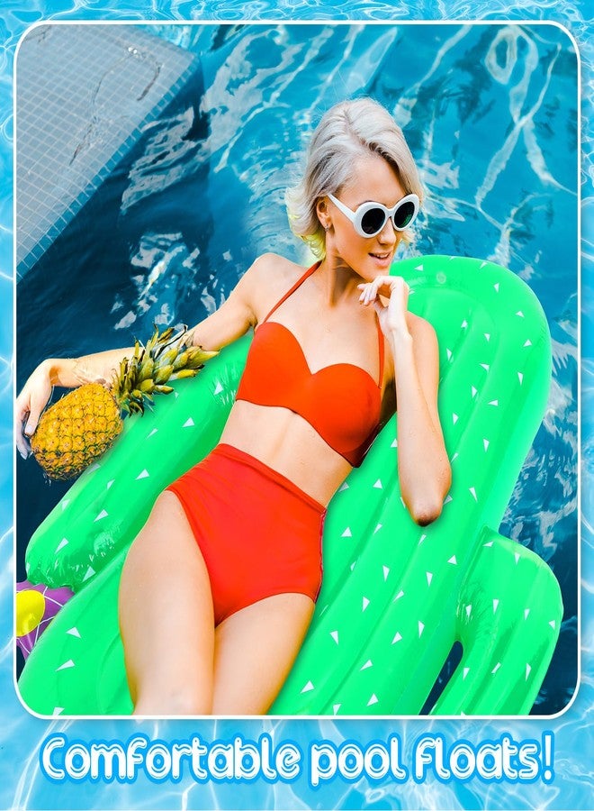 Rotatingpals Giant Cactus Pool Floats 65 x 50 x 6.3 in Inflatable Jumbo Cactus Water Floats for Adults Large Pool Swimming Raft Green Lounge for Summer Beach Party - Image 5
