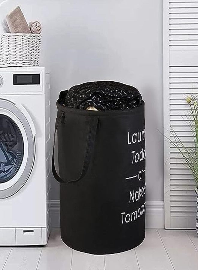 Agroha Printed Waterproof Canvas Laundry Bag, Toy Storage, Laundry Basket Organizer 45L bags (Pack of 2, Black + Grey) - Image 2