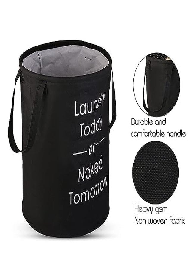 Agroha Printed Waterproof Canvas Laundry Bag, Toy Storage, Laundry Basket Organizer 45L bags (Pack of 2, Black + Grey) - Image 5