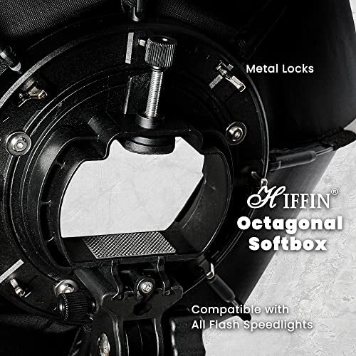 HIFFIN (65cm) Lightweight & Portable Soft Box Comes with S2 Type Bracket & 2 Diffuser Sheets | Carrying Case | Compatible with All Flash Speedlights (Octagonal Softbox 65 cm) - Image 4