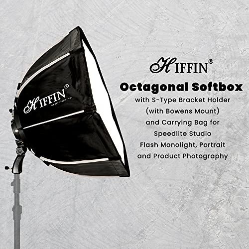 HIFFIN (65cm) Lightweight & Portable Soft Box Comes with S2 Type Bracket & 2 Diffuser Sheets | Carrying Case | Compatible with All Flash Speedlights (Octagonal Softbox 65 cm) - Image 2
