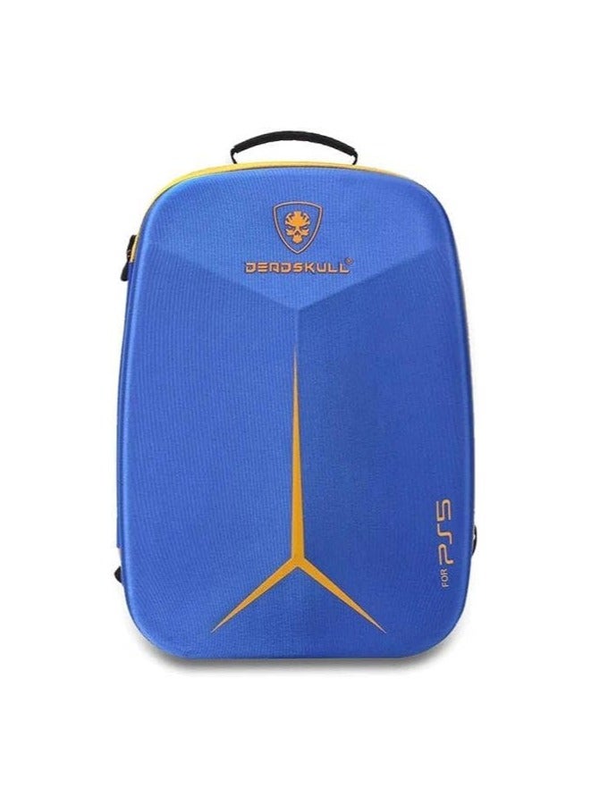 DEADSKULL Carrying Case for PS5/PS5 Pro/PS5 Slim , Game Backpack for PS5, Large Capacity Storage Bag Compatible with PlayStation 5 Controller Console Accessories (Blue, PS5 FAT) - Image 1