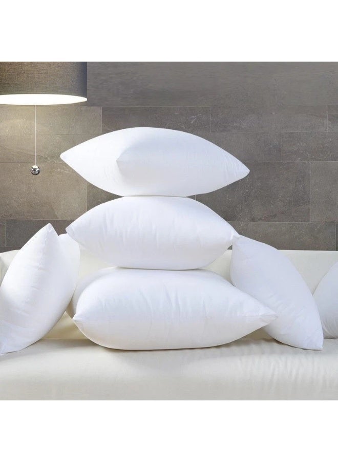 شايني فلاور وسادة حبتين بيضاء ناعمة فاخرة ٤٥×٤٥ سم | مخدة قطعتين محشوة مربعة بمايكروفايبر منفوش - Image 1