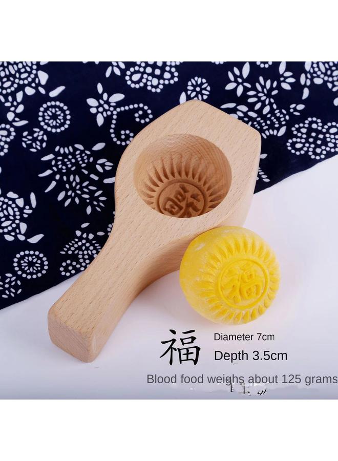 Bluejw Steamed Moo-pastry Moo Big Steamed Bread Steamed Buns Mold Handmade Household Flow Bean Sand Bag Wooden Baking Mold - Image 4