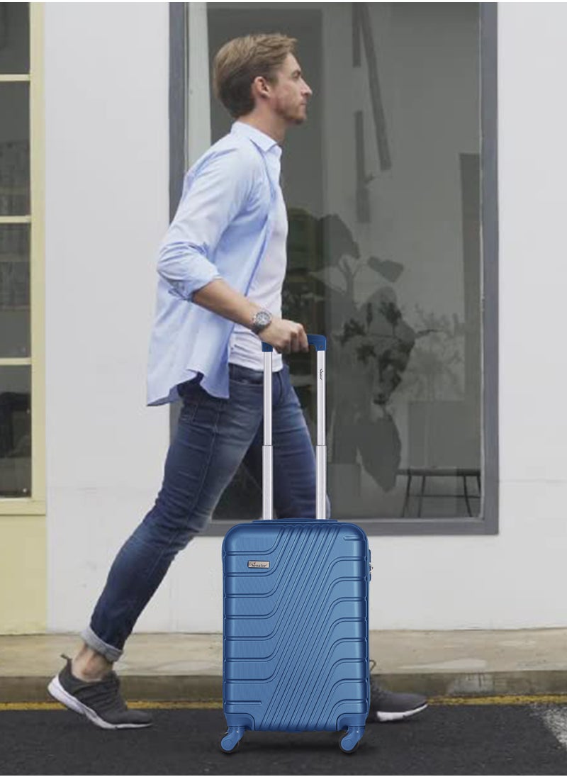 SENATOR - Hard Case Medium Suitcase Luggage Trolley For Unisex ABS Lightweight Travel Bag with 4 Spinner Wheels KH1095 Pearl Blue - Image 1