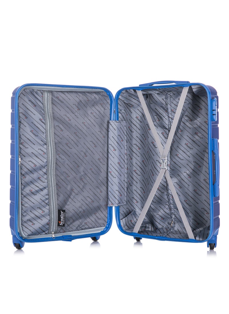 SENATOR - Hard Case Medium Suitcase Luggage Trolley For Unisex ABS Lightweight Travel Bag with 4 Spinner Wheels KH1095 Pearl Blue - Image 1