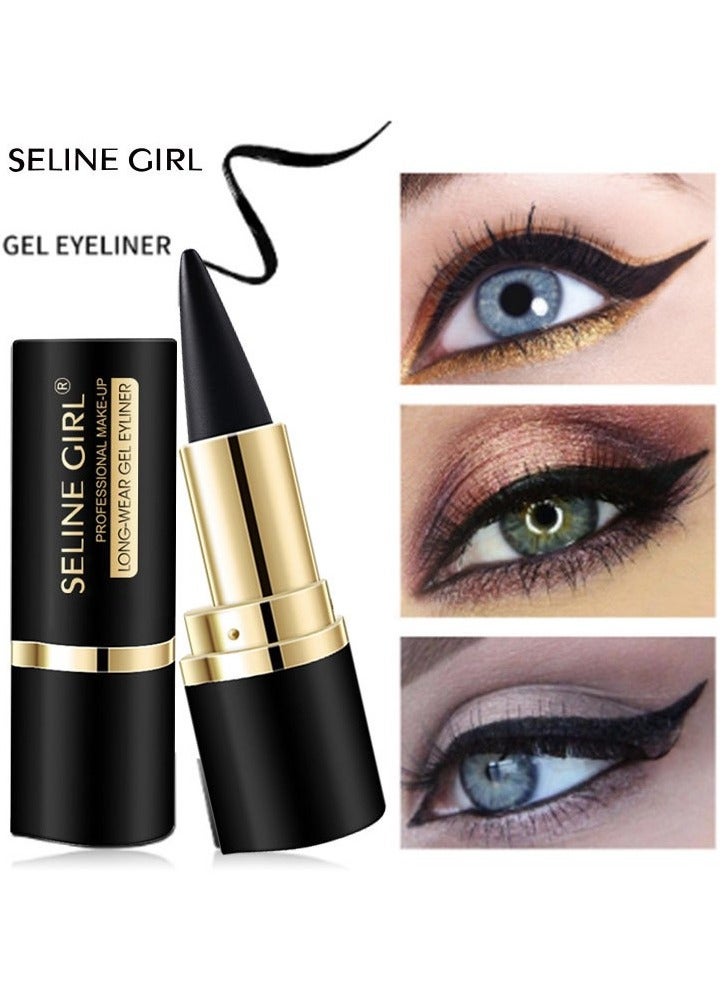SELINE GIRL Professional Long Wear Gel Eyeliner, Black  Eyeliner Pencils, Quick Drying Eye liner Gel Stick Eye Makeup Long Lasting, Eye Makeup For Women (Black) - Image 1