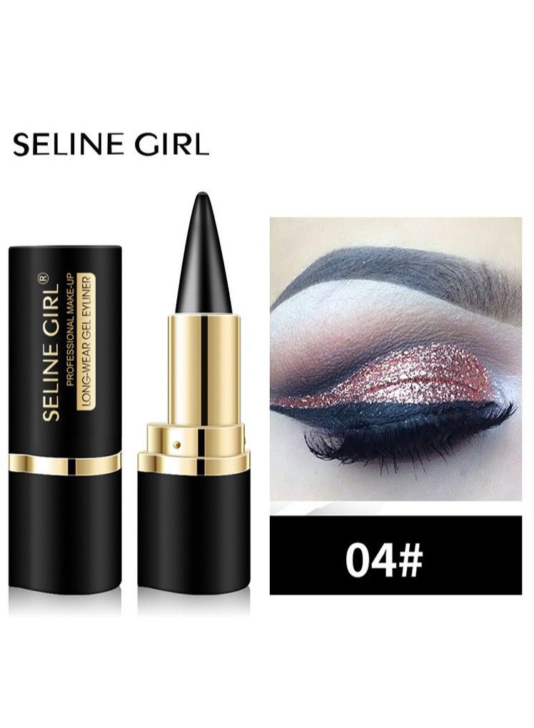 SELINE GIRL Professional Long Wear Gel Eyeliner, Black  Eyeliner Pencils, Quick Drying Eye liner Gel Stick Eye Makeup Long Lasting, Eye Makeup For Women (Black) - Image 3