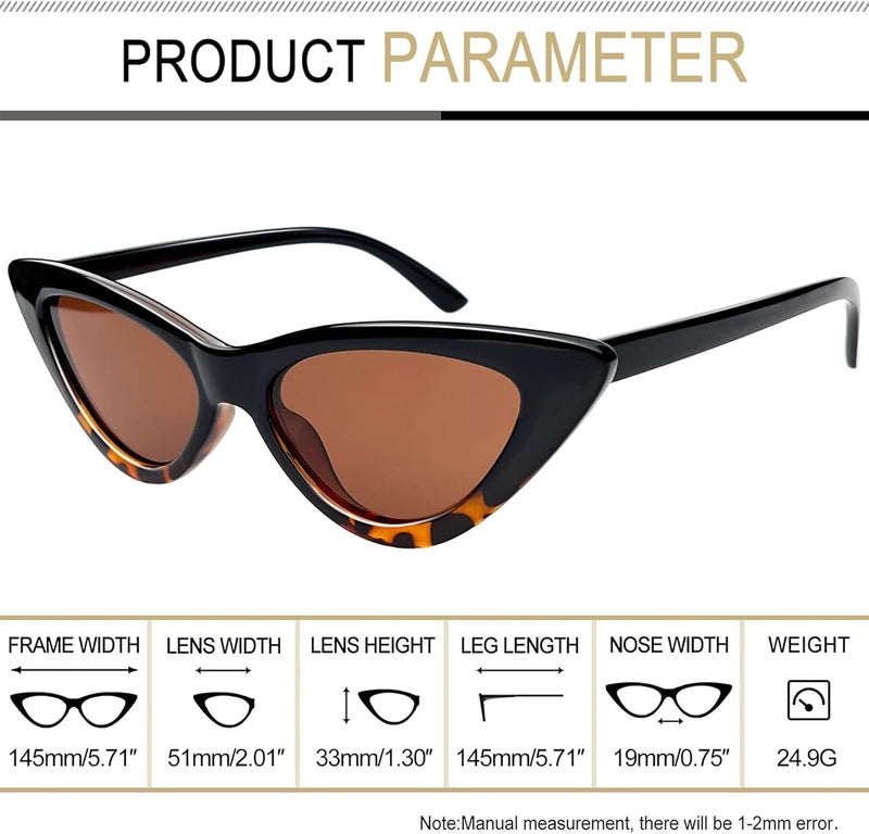 Joopin Polarized Cat Eye Sunglasses for Women Vintage Cateye Sun Glasses UV400 Protection - Image 3