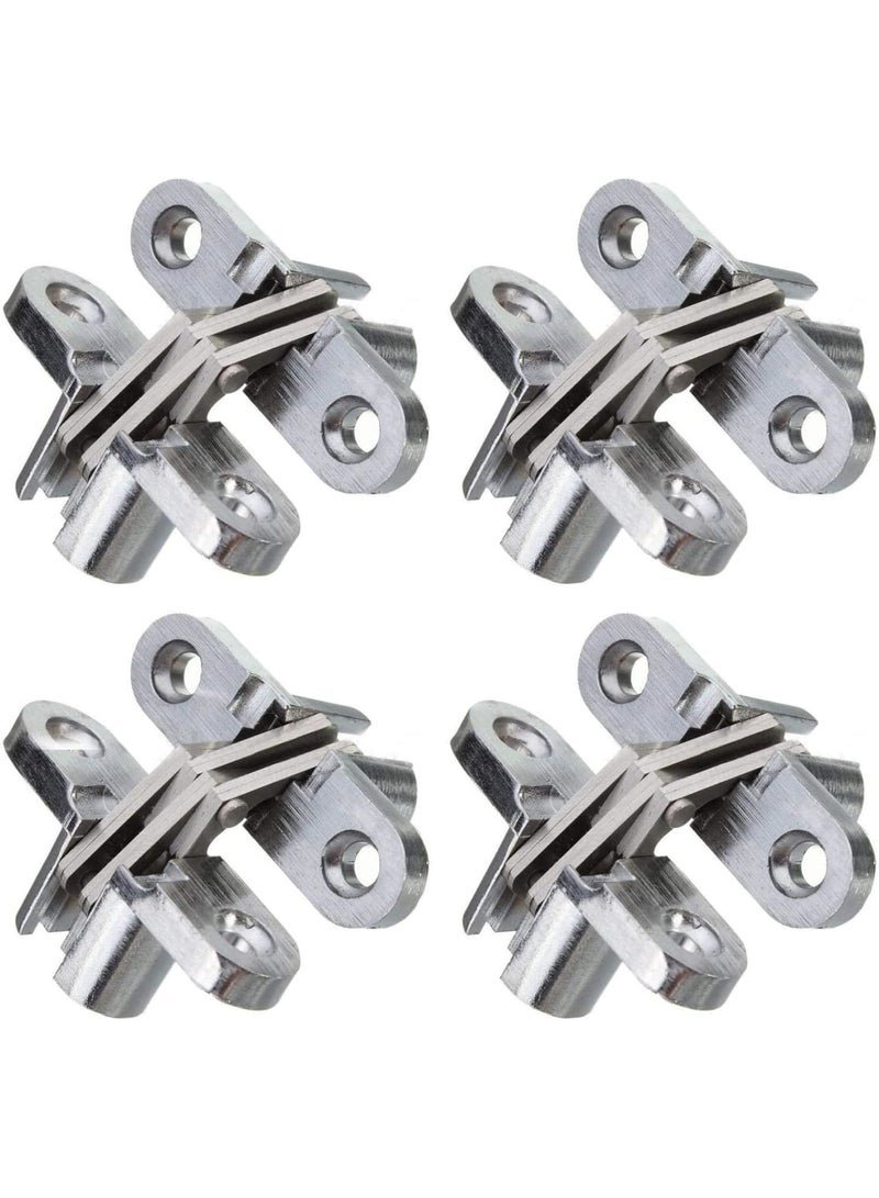 Cobest Hidden Cabinet Hinge for Stainless Steel Invisible Doors and Furniture, Heavy Duty Concealed Door Hinges for Cabinets Drawers and Windows with Screws, Leaf Height 1-3/4 Inch, 2 Pairs - Image 1