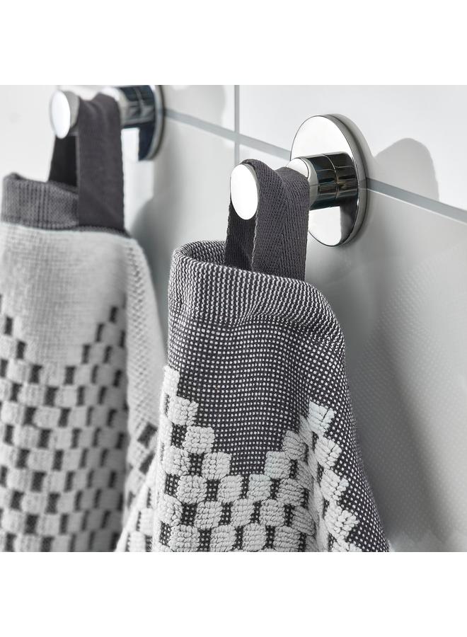 Bath sheet, white/grey, 100x150 cm  - Image 4
