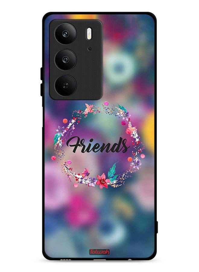 Tolwak Realme C75 4G Protective Case Cover Friends In Flowers Ring Art - Image 1