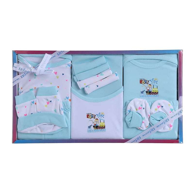 ® New Born Unisex Baby's Gift Set -13 Pieces (Mint Green)