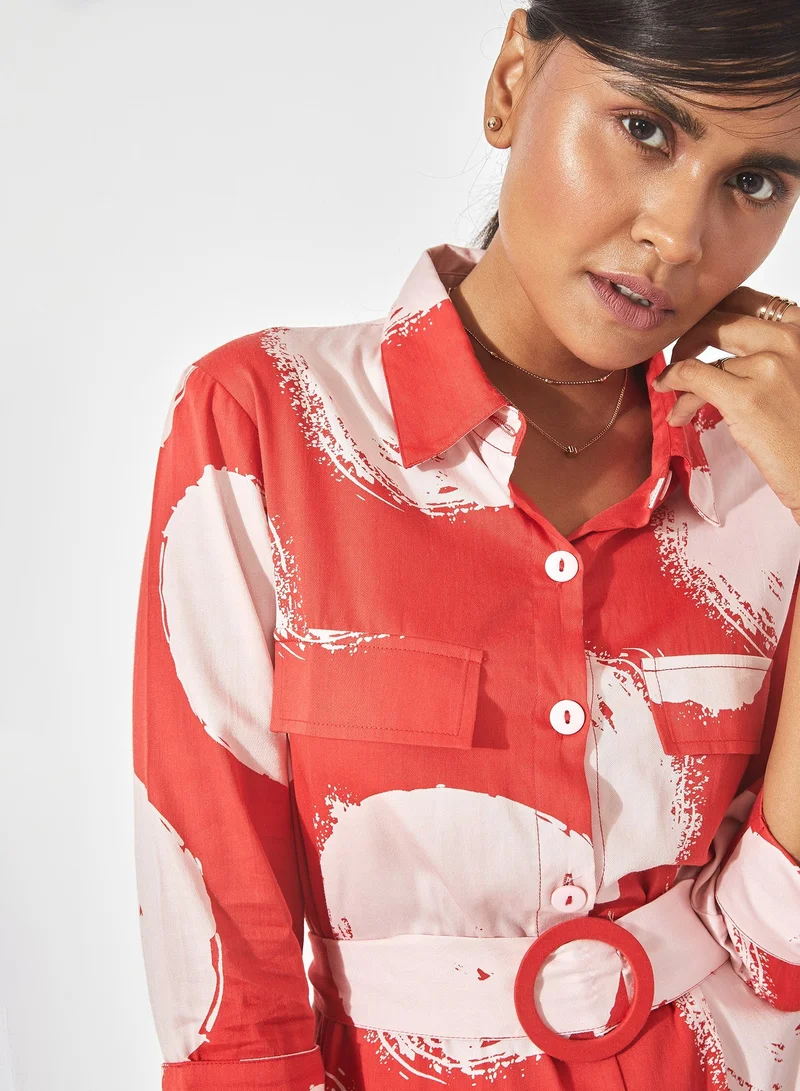 The Label Life Polka Shirt Dress
