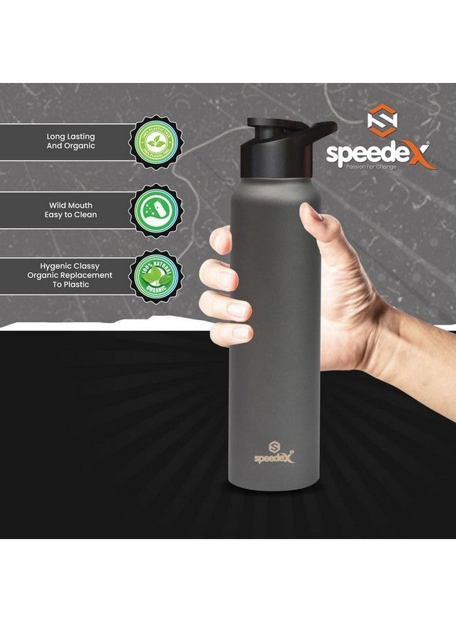 Speedex Stainless Steel Dark Grey Water Bottle 1 Litre with Sipper Cap | Leak Proof & BPA Free | Fridge Safe Bottle for School, Gym, Office | For Boys, Girls, Men, Women, Kids - Image 5