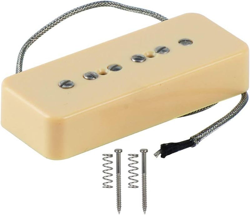 FLEOR Electric Guitar Neck Pickup Single Coil Pickup Cream P90 Soap Bar Pickups - Alnico 5 - Image 2