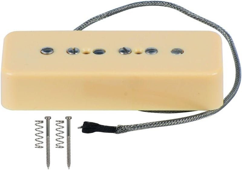 FLEOR Electric Guitar Neck Pickup Single Coil Pickup Cream P90 Soap Bar Pickups - Alnico 5 - Image 1