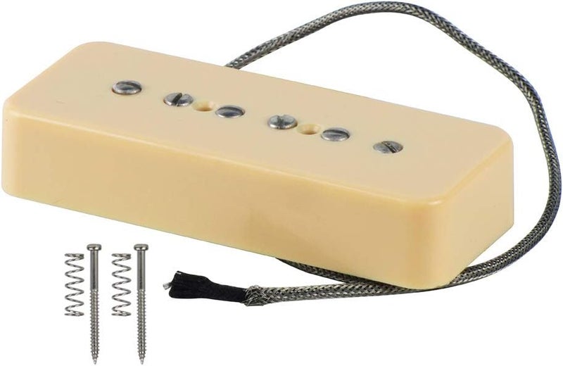 FLEOR Electric Guitar Neck Pickup Single Coil Pickup Cream P90 Soap Bar Pickups - Alnico 5 - Image 4