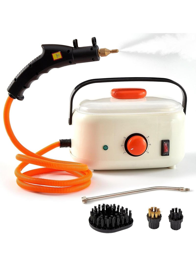 ارواق منظف ​​بالبخار محمول باليد، آلة تنظيف بالبخار بالضغط العالي، باخرة للأجهزة المنزلية متعددة الأغراض مع 3 رؤوس فرشاة للحمام والمطبخ - Image 1