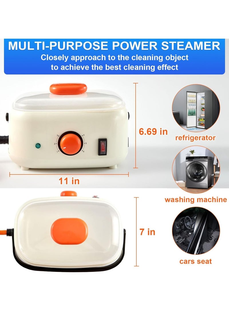 ارواق منظف ​​بالبخار محمول باليد، آلة تنظيف بالبخار بالضغط العالي، باخرة للأجهزة المنزلية متعددة الأغراض مع 3 رؤوس فرشاة للحمام والمطبخ - Image 3