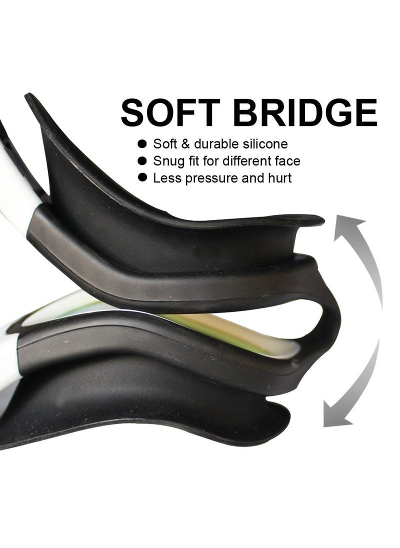 Whale Professional Adult Anti-fog UV protection Lens Men Women Swimming Goggles Waterproof Adjustable Silicone swim (Red) - Image 3