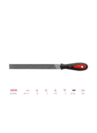 Ceta form Flat Hand File with Soft Grip Handle, (Second Cut) Double Cut Surfaces - Length 200mm. - 8" - pzsku/Z93AA3A0718E3EE8488A4Z/45/_/1738329814/2bb94f7e-ec94-44d6-aaf1-53565db1d31c