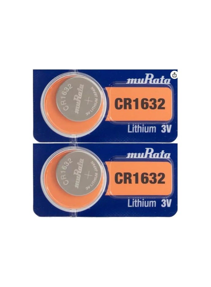 2 Pieces Batteries - Murata CR1632 Lithium 3V