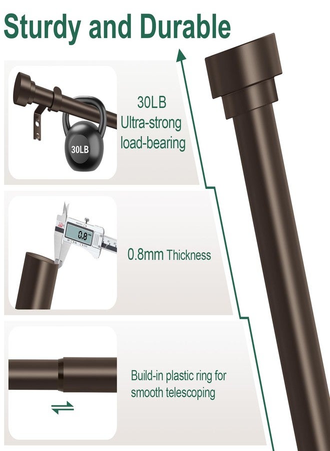 hei! dear Extra Long Curtain Rods 120 to 170 Inch(10-14ft),1Inch Bronze Adjustable Extra Long Curtain Rod,Heavy Duty Decorative Window Curtains Rod for Bedroom - Image 2