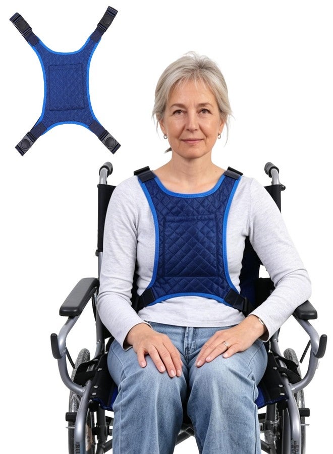 KUAZIDAR Wheelchair Harness Vest with Storage Pocket, Adjustable Torso Support Safety Belt, Breathable Restraint Strap to Prevent Sliding & Falling for Elderly & Disabled Users - Image 1