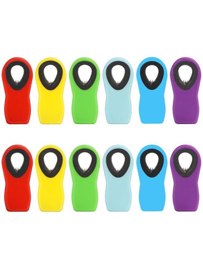 Ecurfu 12 Pack Chip Clips, Bag Clips, Magnetic Clips, Chip Clips Bag Clips Food Clips, Bag Clips for Food, Clips for Food Packages, Chip Bag Clip, Food Clips, Magnet Clips, Bread Clips, Clips for Fridge - Image 1