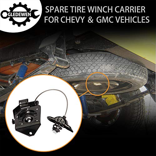 Gledewen Spare Tire Hoist Spare Tire Winch Carrier | for 1999-2017 Chevy Silverado 1500 2500 3500 Suburban Tahoe, GMC Sierra 1500 2500 3500 Yukon | Replaces# 924-510, 20870067, 15703311, 15866164 - Image 5