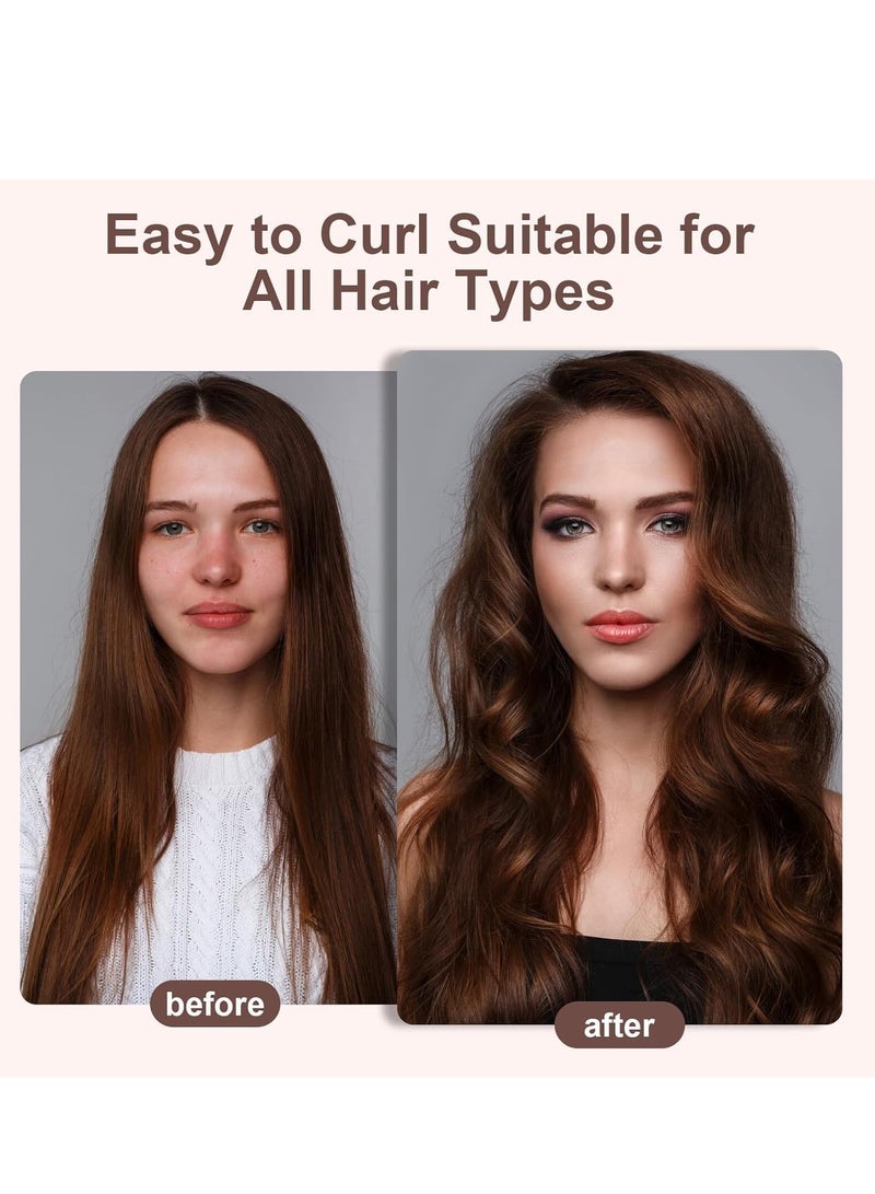 Generic Cybrixus Heatless Hair Curler, Flexi Rods with Hook, Heatless Curling Rod for All Hair Types, No Heat Curlers to Sleep In, Overnight Heatless Curls for Blowout Hair (Coffee) - Image 3