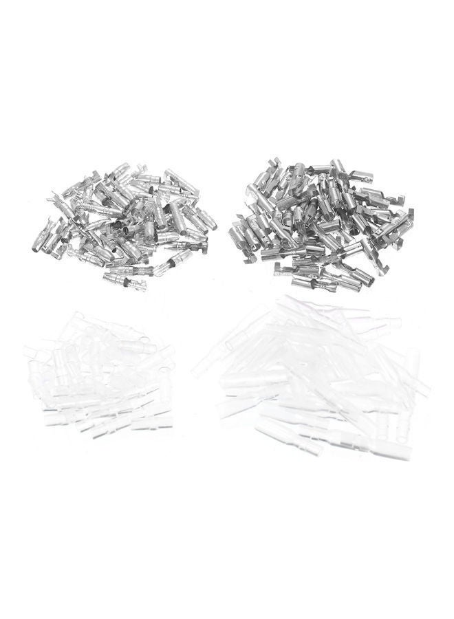 NIBEMINENT 200-Piece Wire Terminals Silver 15.00x2.00x10.00cm  - Image 1