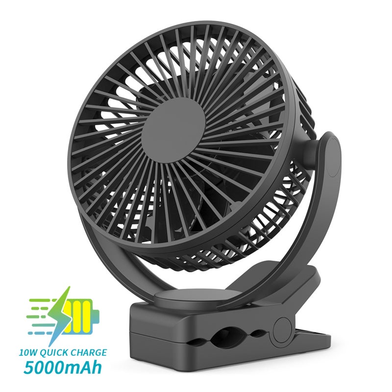 OPOLAR 2 In 1 Fan 5000mAh 2 In 1 Design Clip On Fan - 360° Rotation Hanging Fan for Indoor Outdoor Use - Image 1