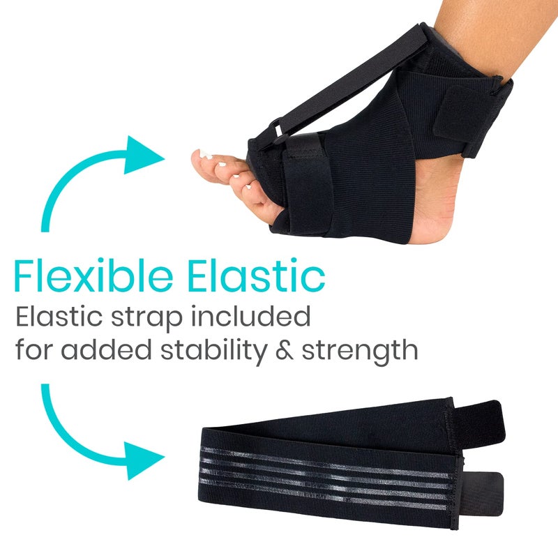 Vive Dorsal Night Splint With Massage Ball  Arch Sleeves  Support For Plantar Fasciitis Achilles Tendonitis  Foot Drop Brace for Sleeping  Adjustable Ankle Boot for Heel Pain Relief - Image 4
