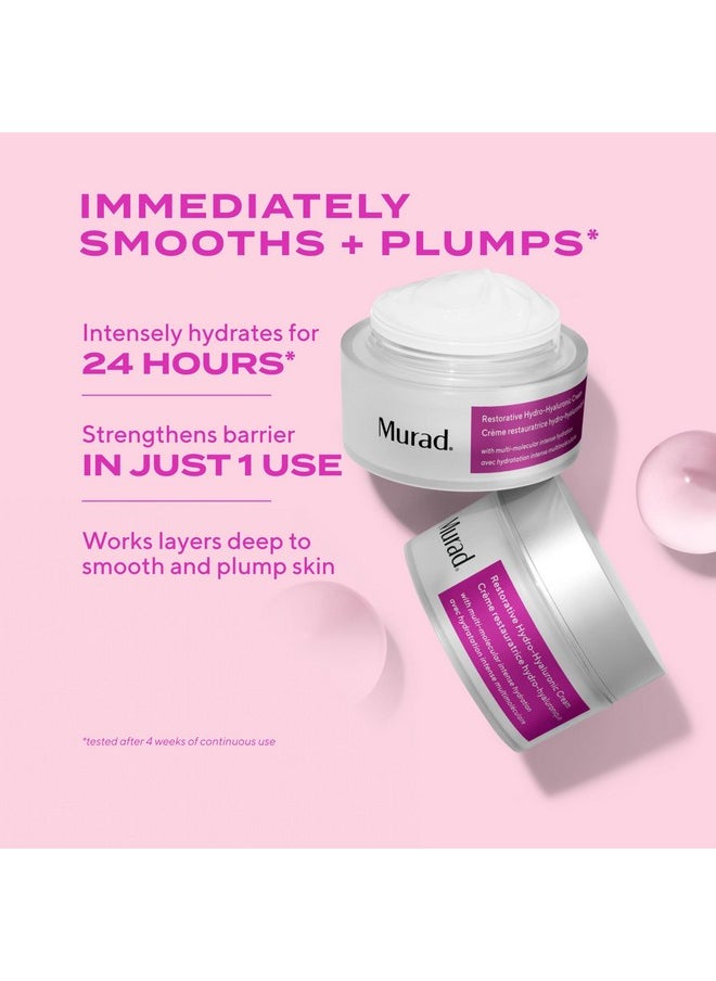Murad - Murad Restorative Hydro-Hyaluronic Moisturizing Face Cream - Hyaluronic Acid Moisturizer for Face with Coconut Extract and Shea Butter Targeting Dry, Dehydrated Skin, 1.7Fl Oz - Image 1
