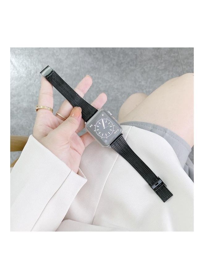 NIBEMINENT Replacement Watchband For Apple Watch Black - Image 1