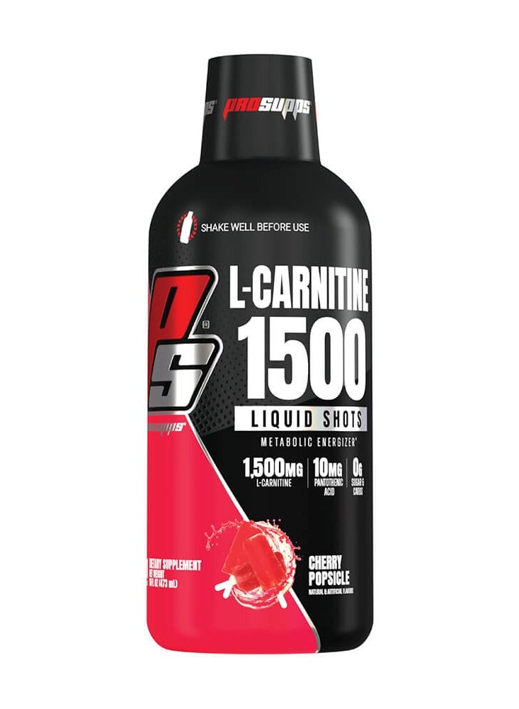 Prosupps L-Carnitine 1500 Liquid Shots 473ml Cherry Popsicle - Image 1