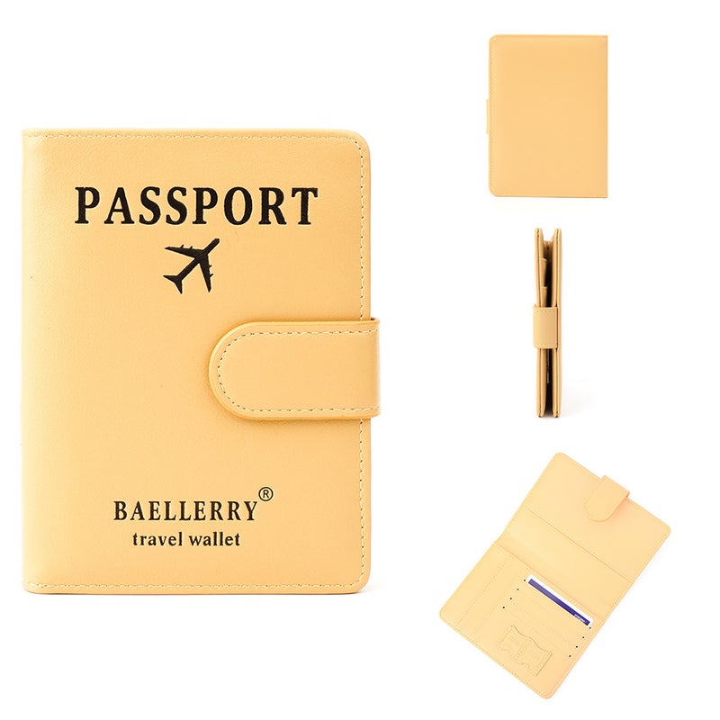 Baellerry Multifunctional RFID Passport Holder with Magnetic Snap for Business Travel - Image 1