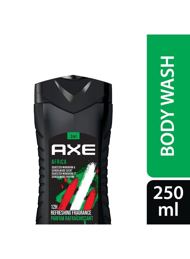 Axe Africa Refreshing Mandarin Sandalwood 3 in 1 Shower Gel 250 Ml - Image 2