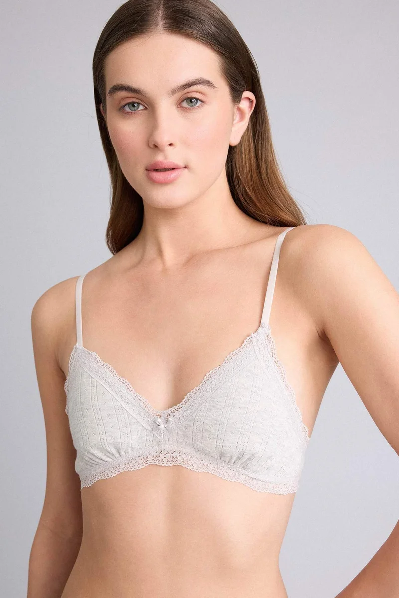 ديفاكتو Bralette with removable cups and lace details