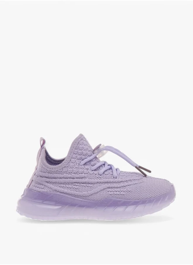 Oaklan by Shoexpress Girls Monotone Sports Shoes with Lace-Up Closure
