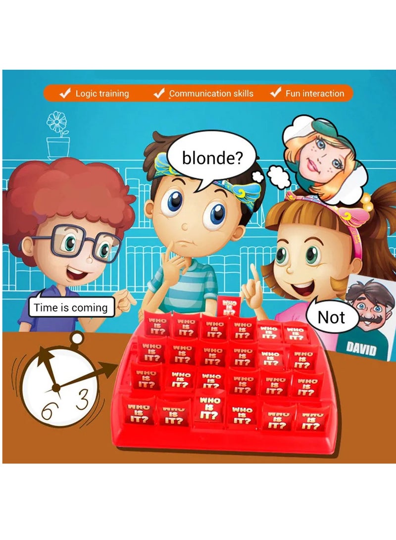 TFiOXL Who Is It Game, Who Is It Funny Guessing Game Board Game, Family Guess What Game, Guess Who Whats Their Name, Who Am I Game Classic Guess Game for Family Parents Children Party - Image 3