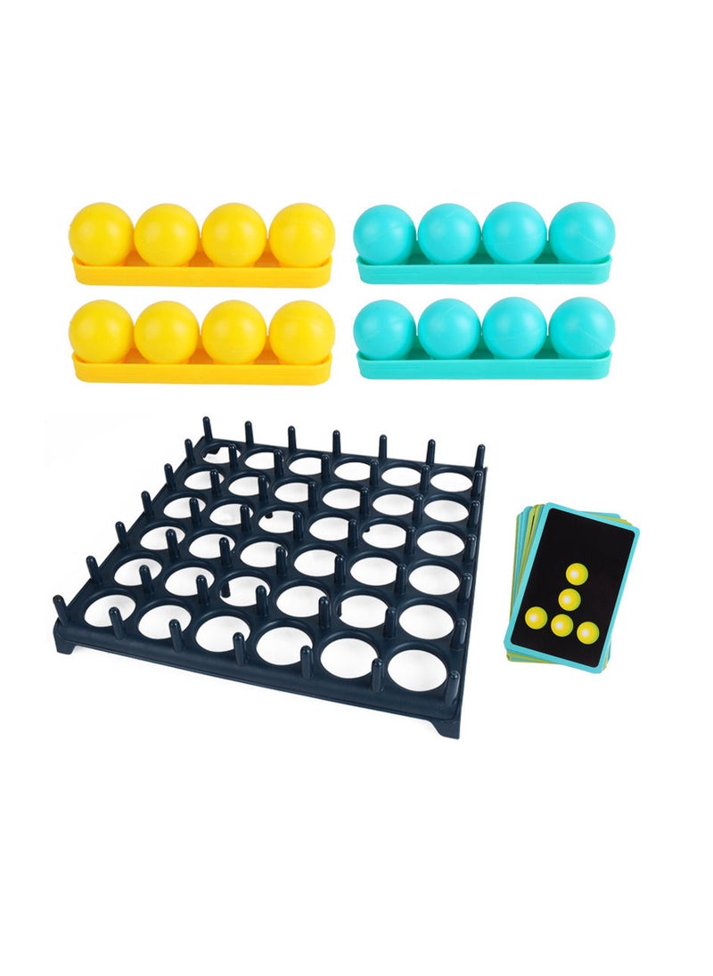Generic - Bounce Off Game, Family Bouncing Balls Board Game With Pattern Challenge For Party, With 16 Balls, 9 Challenge Cards And Game Grid For Party, 2-4 Players Game - Image 1