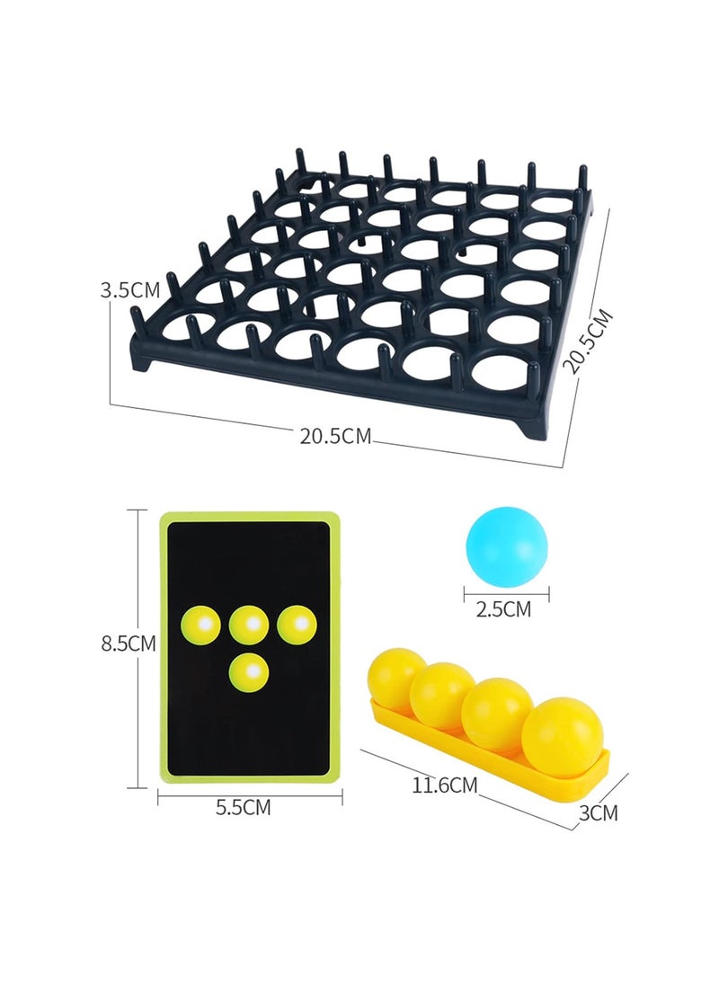 Generic - Bounce Off Game, Family Bouncing Balls Board Game With Pattern Challenge For Party, With 16 Balls, 9 Challenge Cards And Game Grid For Party, 2-4 Players Game - Image 1