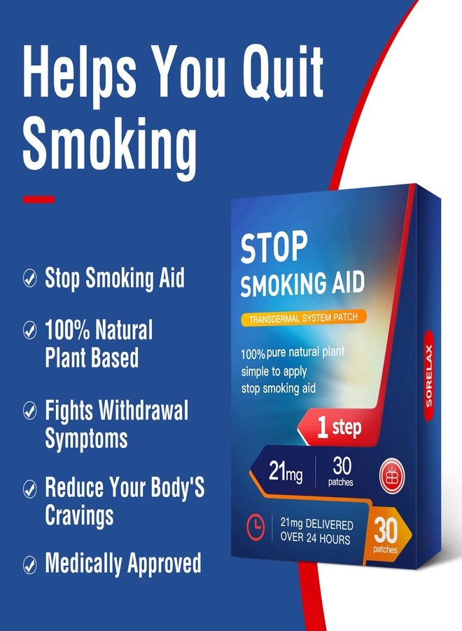 Tuwyfe Stop Smoking Patches Step 1, 21mg Quit Smoking Patches - 30 Patches Easy and Effective Anti-Smoking Stickers (Red_Step1) - Image 3